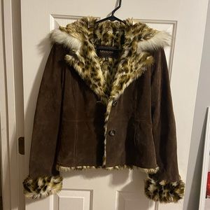 Authentic Vintage Guess Fur/Leather Coat